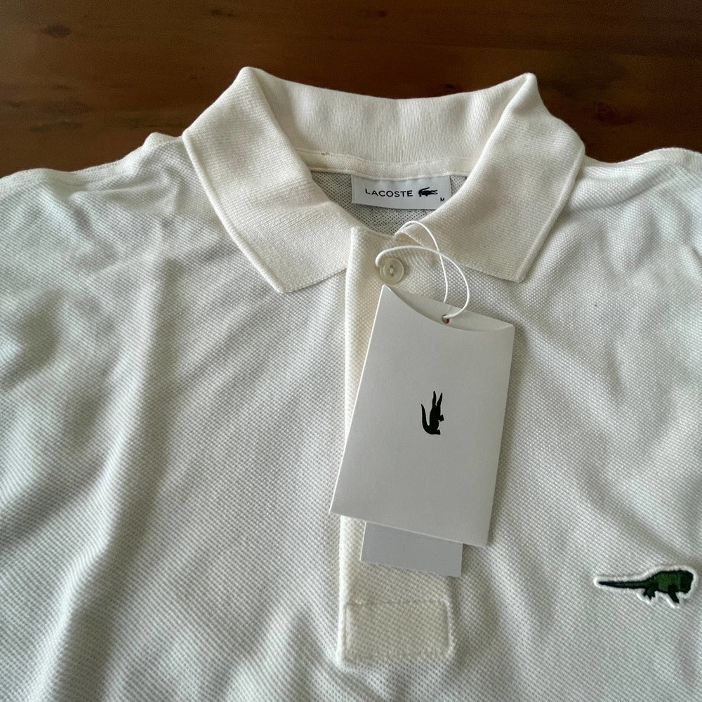 NEW Lacoste Save Our Species Limited Edition Iguana Medium White Polo Shirt - Picture 11 of 11